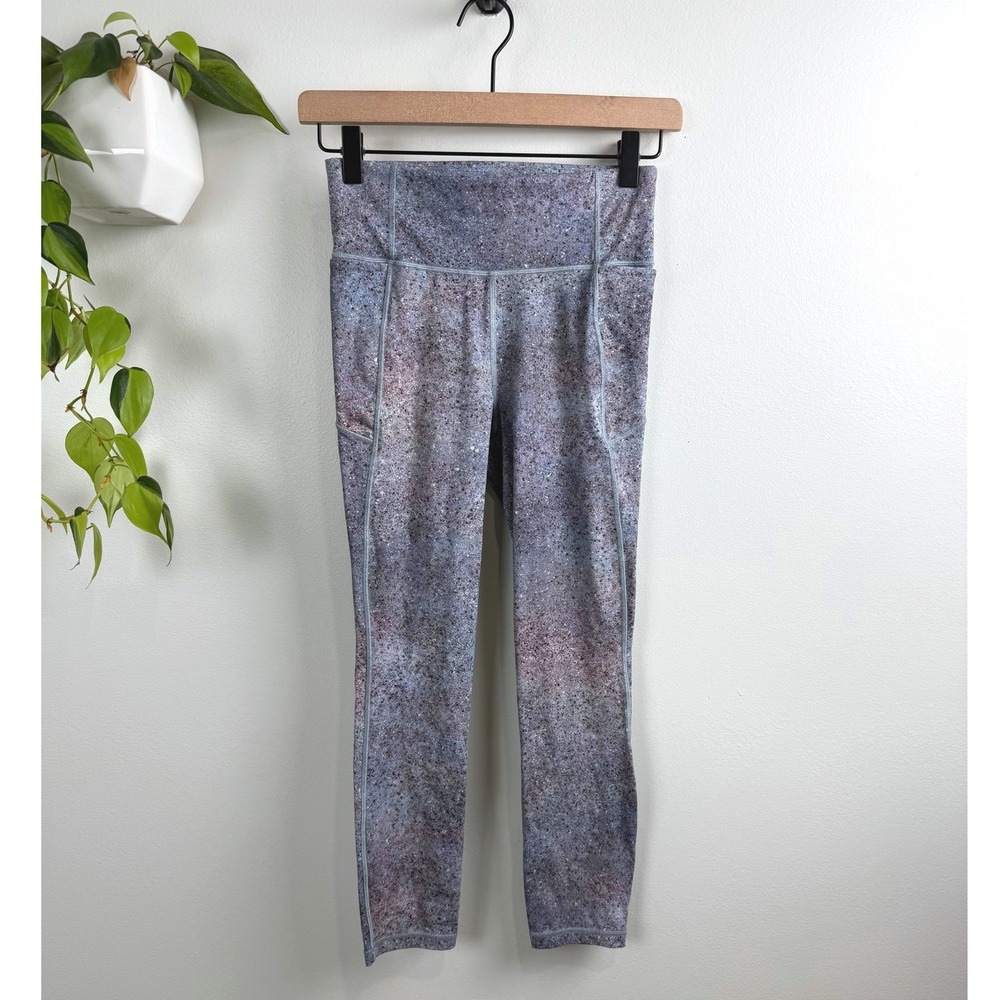Lululemon Final Lap Crop 23 High Rise Running Leggings Summer Haze 4 Activewear